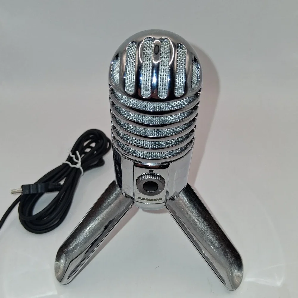 Samson Chrome Meteor Condenser Wired USB Microphone Works